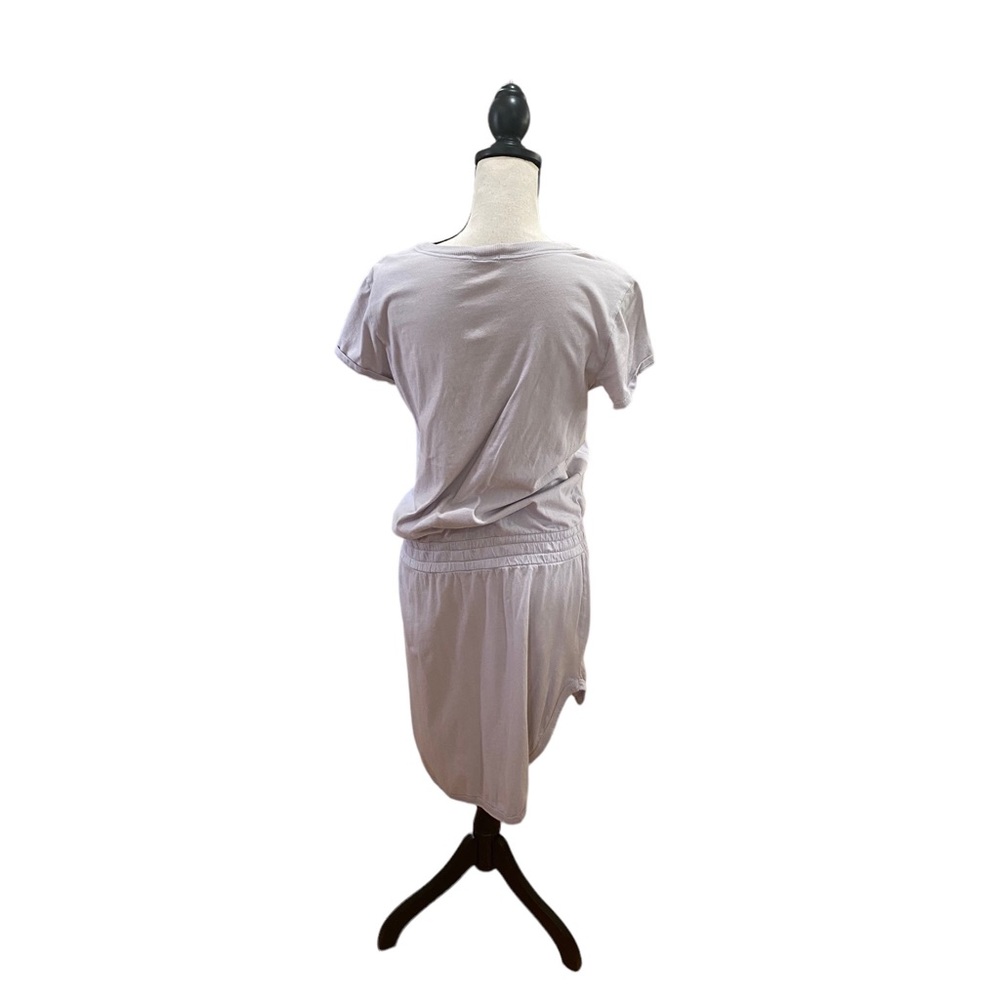 Asymmetric Hem Drawstring Middle T Shirt Dress - Picture 2 of 2